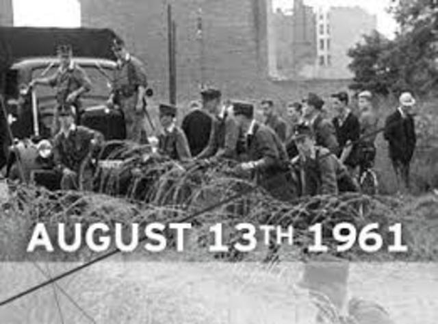 August 1961- Berlin wall is built.