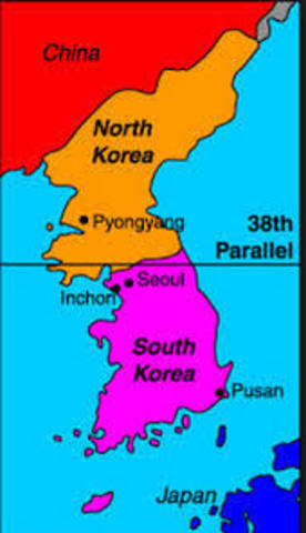 38th Parallel established as boarder