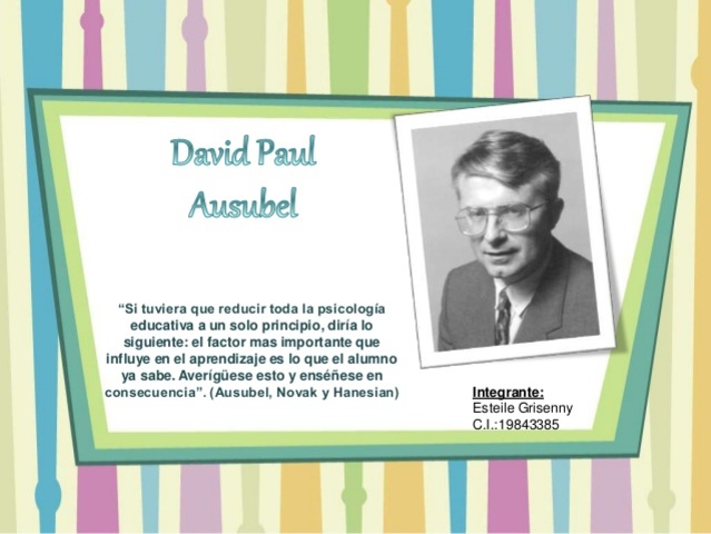 DAVID AUSUBEL (1918 - 2008)