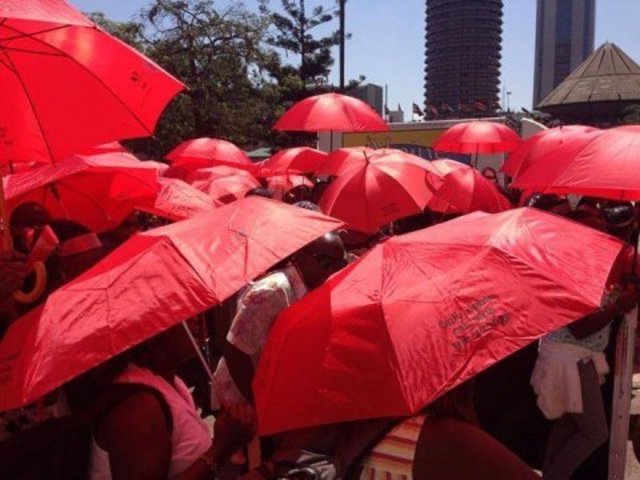 Red umbrella first used in Venice, Italy as a symbol for sex worker solidarity