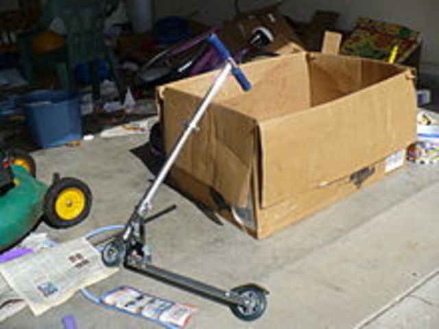 first scooter made with foldable parts