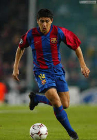 Riquelme debutando en FCB