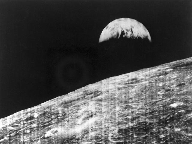 1st photo of Earth from the moon