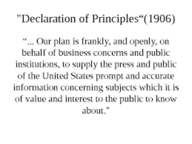 Público su primer libro "Declaration of Principles"