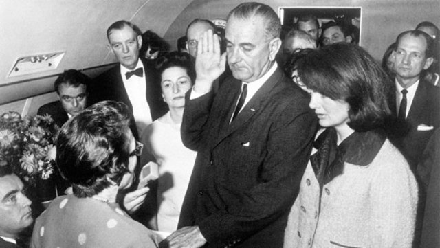 Johnson Sworn In As President.