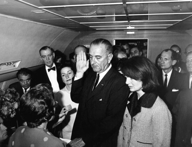 Lyndon B Johnson Sworn in as President