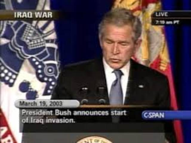 Bush-National Address-Declare war on Iraq