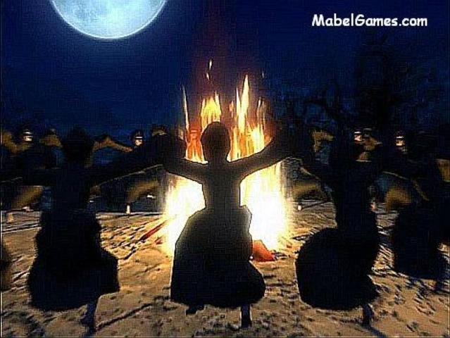 Girls dancing in the woods