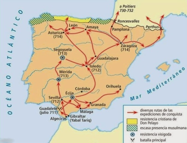 Conquista de la Península Ibérica por los musulmanes