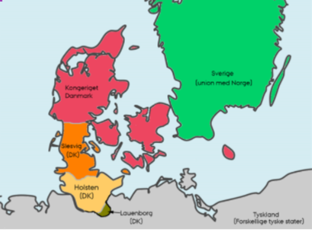 Danmark ønskede at Slesvig skulle tilknyttes Danmark