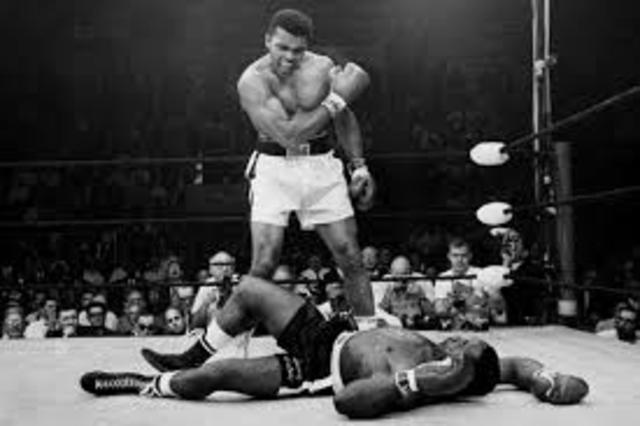 Muhammad Ali wins the World Heavyweight championship in boxing!