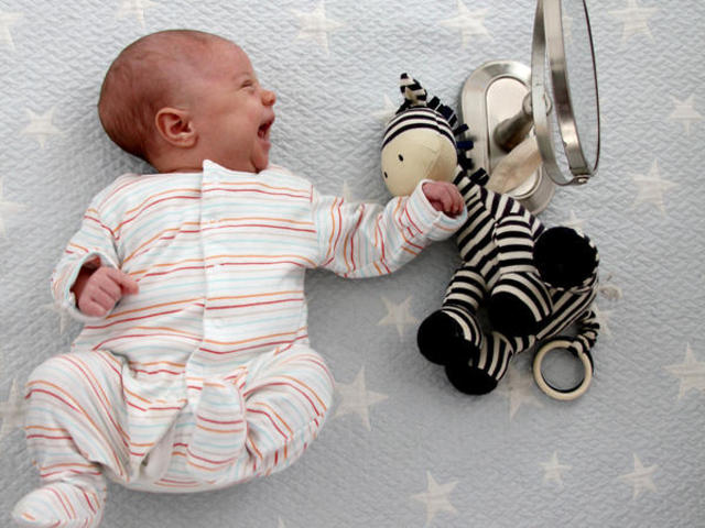 Baby turns his/her head towards sounds