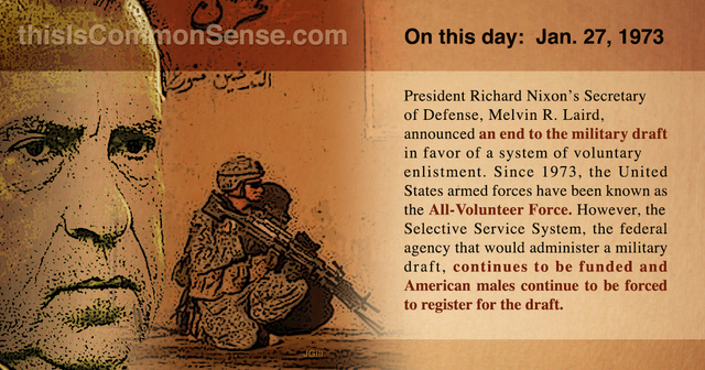 U.S military draft ends