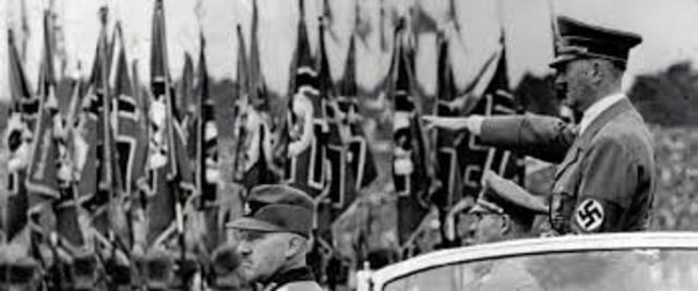 Hitler pledges to undo the Treaty Of Versailles