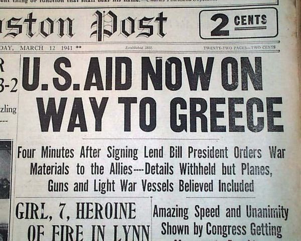 Franklin D. Roosevelt  propoes Lend-Lease programs