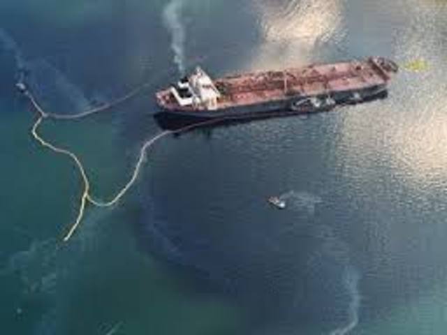 Exxon Valdez Spills Millions of Gallons of Oil on Coastline