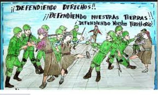 los primeros enfrentamientos violentos