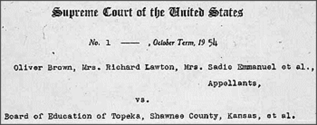 Brown Vs. Board of Education