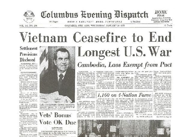 Vietnam war ends.