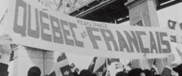 Quiet Revolution Begins 1960 / 1962 Maitre Chez Nous (Jean Lesage, liberal Party Campaign slogan)