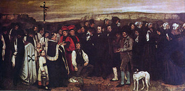 "A burial at Ornans" By Gustave Courbet