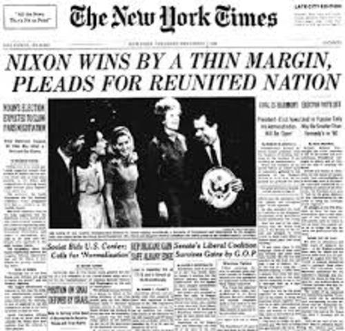 Nixon wins presidency