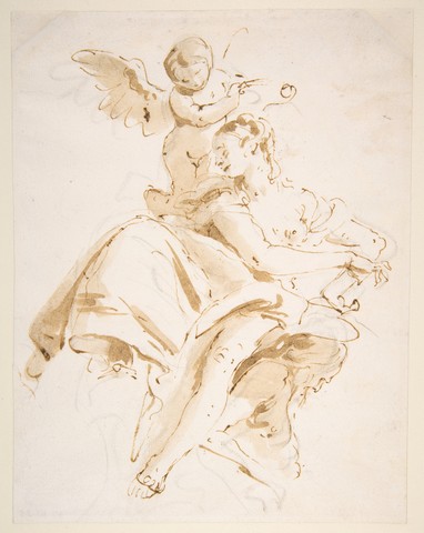 GIOVANNI BATTISTA TIEPOLO «étude pour le couronnement de la vierge»