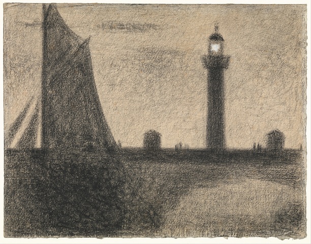 GEORGES SEURAT «Le phare d'Honfleur»