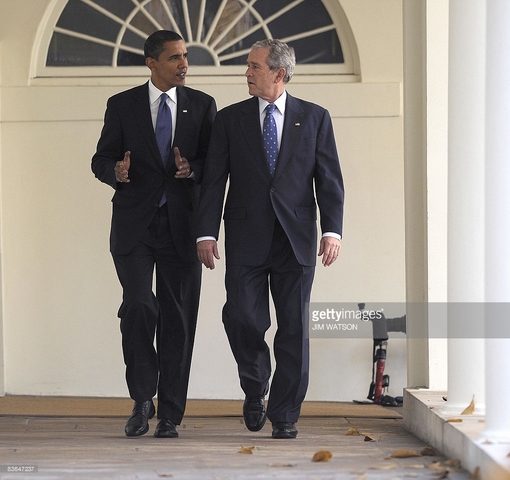 obama elected bush bids farewell