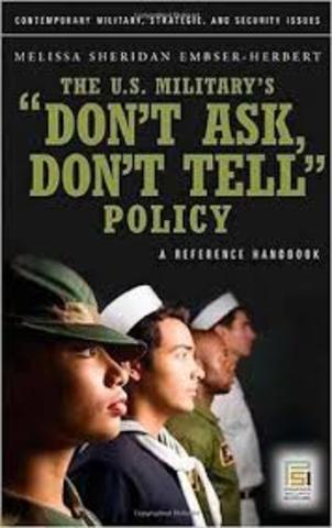"Don't ask, Don't tell"