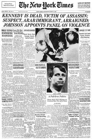 Assassination of RFK (VW: Vietnam War)