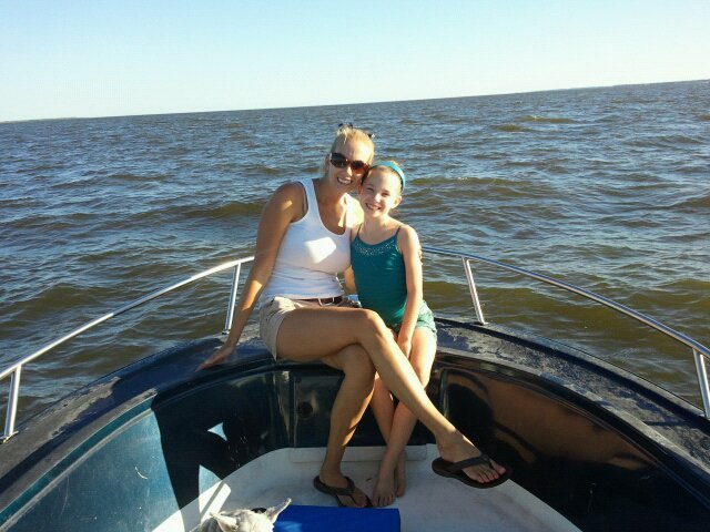Our first time out shrimping.