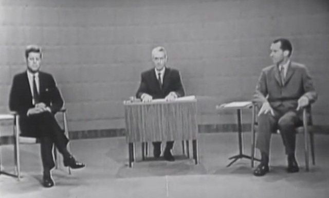 Nixon and Kennedy in the first televised debate