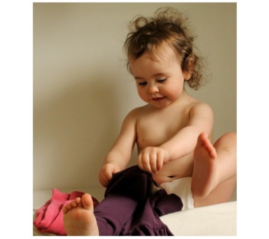 Can help undress herself