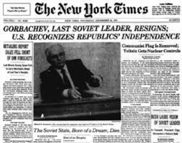 Gorbachev resigned