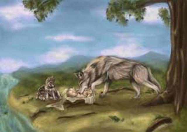 Romulus founds (starts) Rome