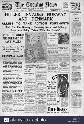 Germany Invades Norway And Denmark