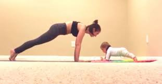 Copies others, especially adults and older children