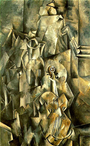 Violino e brocca, Braque