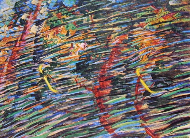 Stati d'animo: Quelli che vanno (I versione), Boccioni