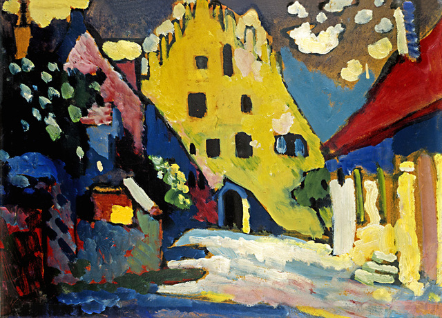 Murnau. Cortile del castello,  Kandiskij