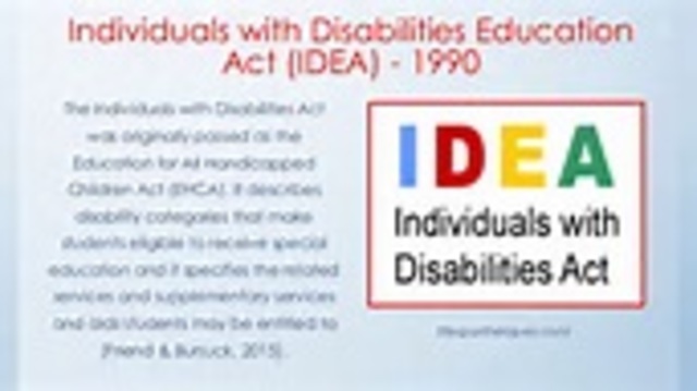 Individuals with Disabilities Education Act (IDEA)