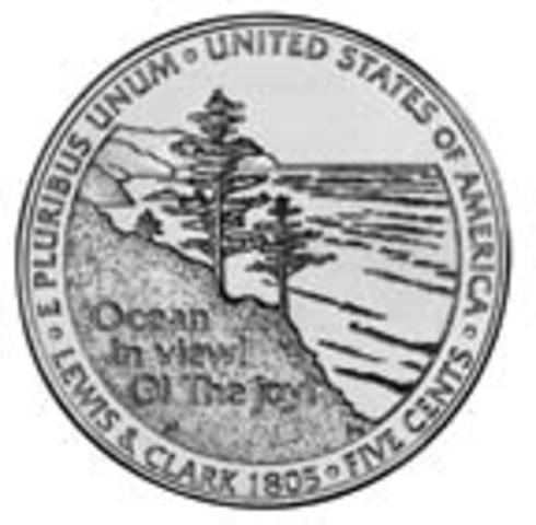 1805- Ocean in view for Lewis and Clark
