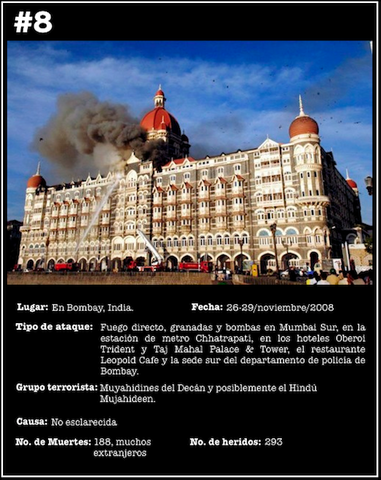 Atentados de Bombay (26 al 29 de noviembre)