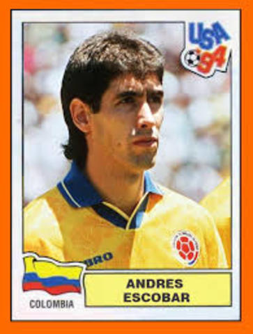 Asesinato del futbolista colombiano Andres Escobar por autogol