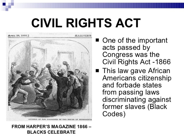 Civil Rights Act of 1866 - 1 January 1866