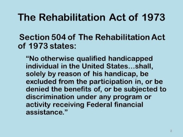 The Rehabilitation Act