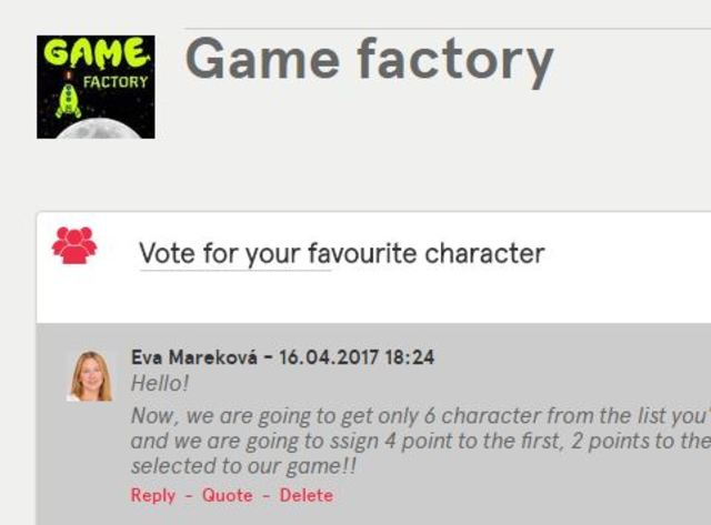 Vote for your favourite character