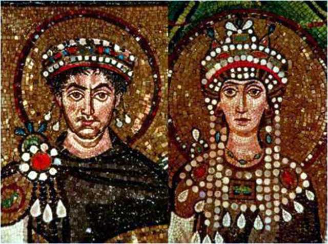Emperador Justiiano y Emperatriz Teodora