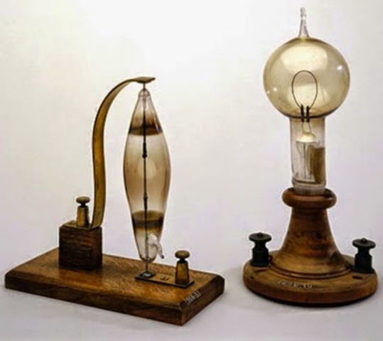 Edison presenta la lampara incandescente
